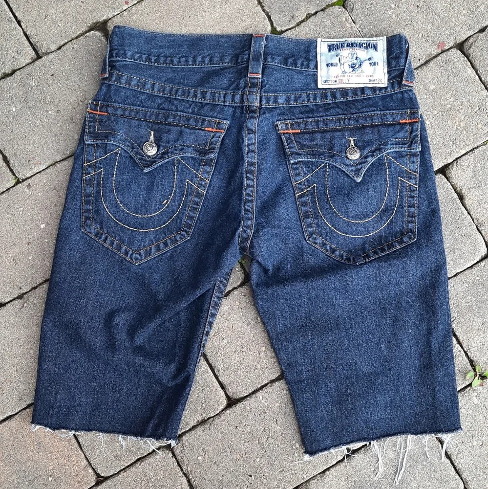 True Religion Billy Jean Cut Off Shorts Jorts